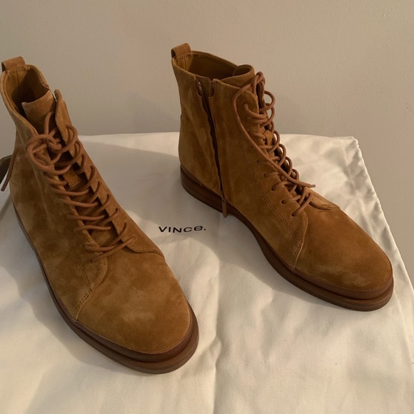 NWT! Vince women suede cooper lace-up boots booties - Picture 8 of 9